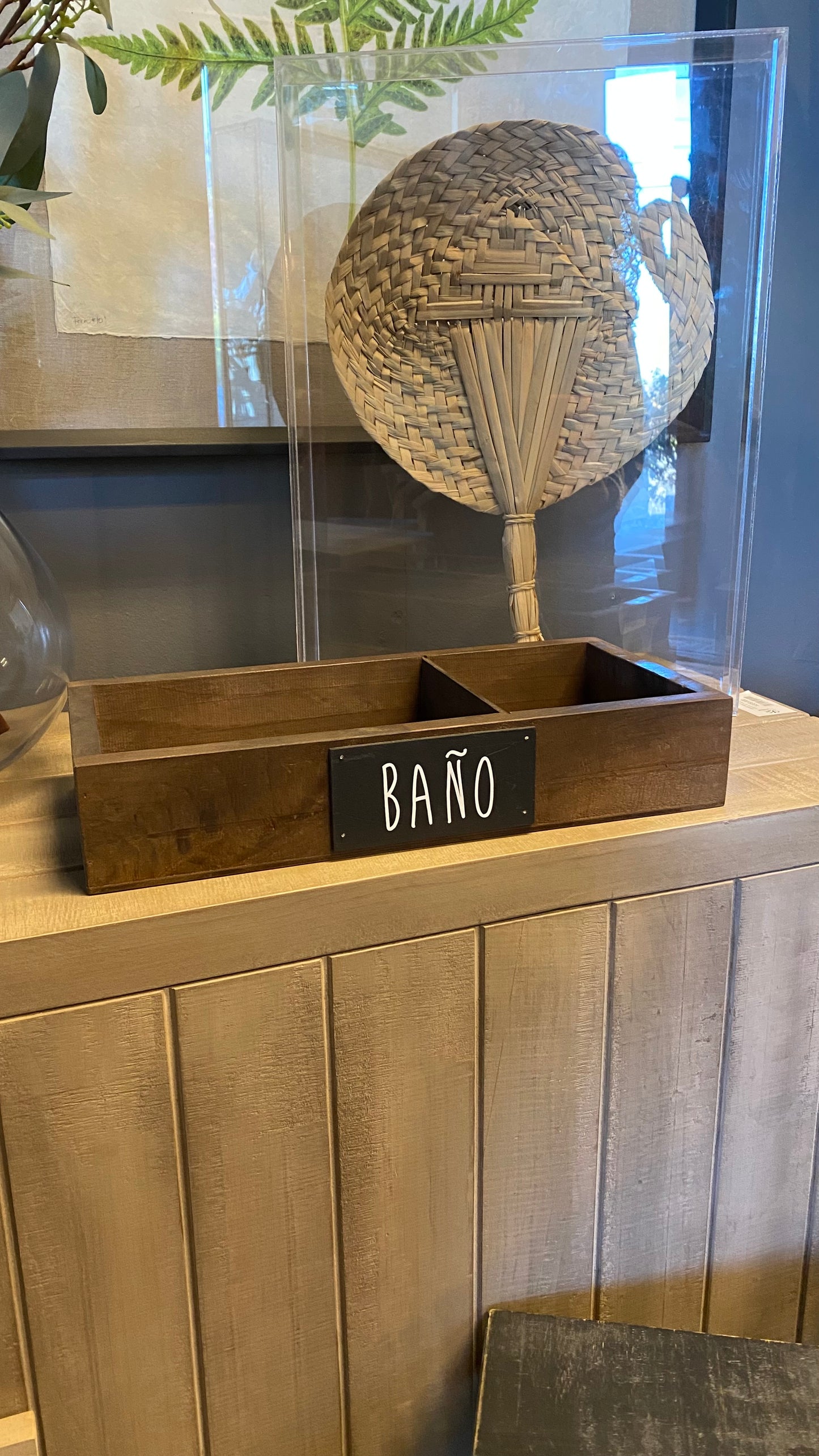 Caja baño con división teñido Café