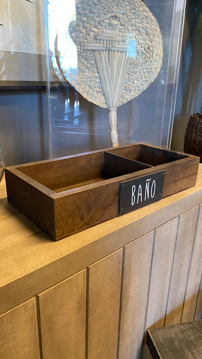 Caja baño con división teñido Café
