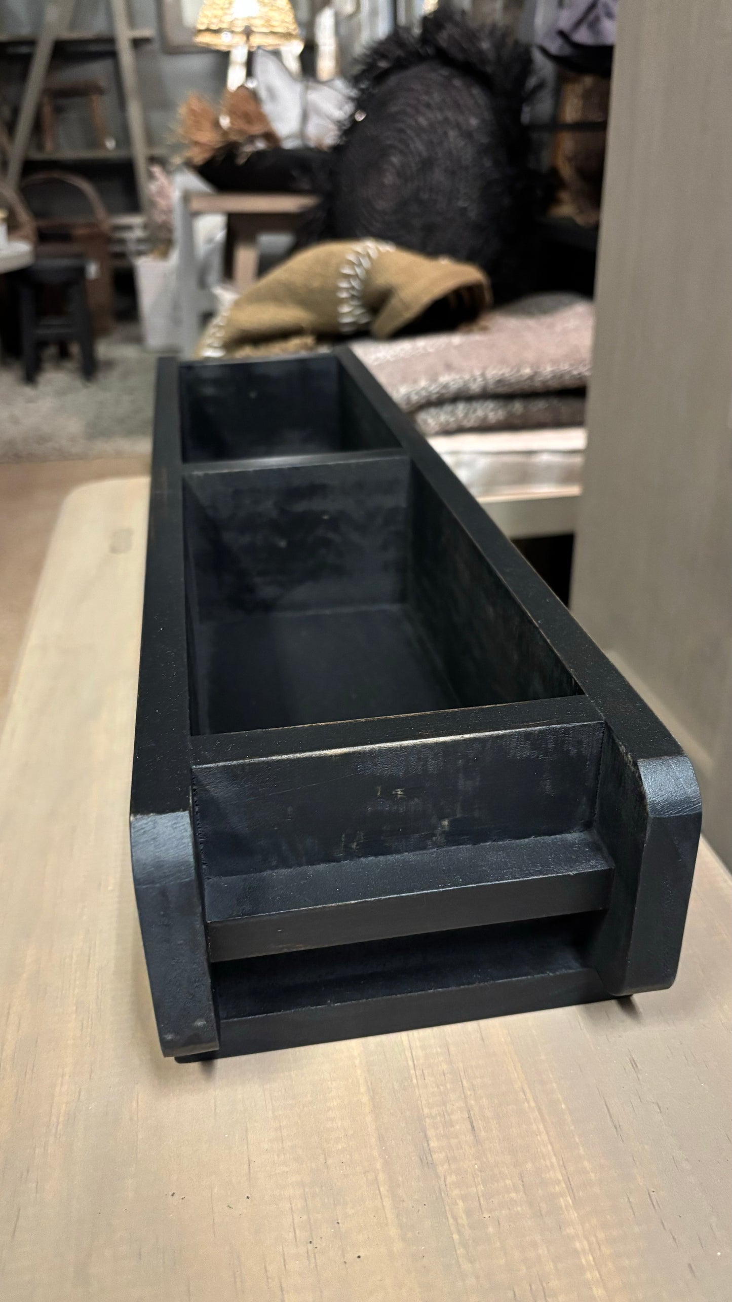 Caja doble multiuso pátina negra