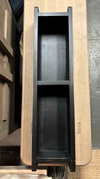Caja doble multiuso pátina negra
