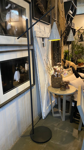 Lámpara de pie pantalla ceramica blanca
