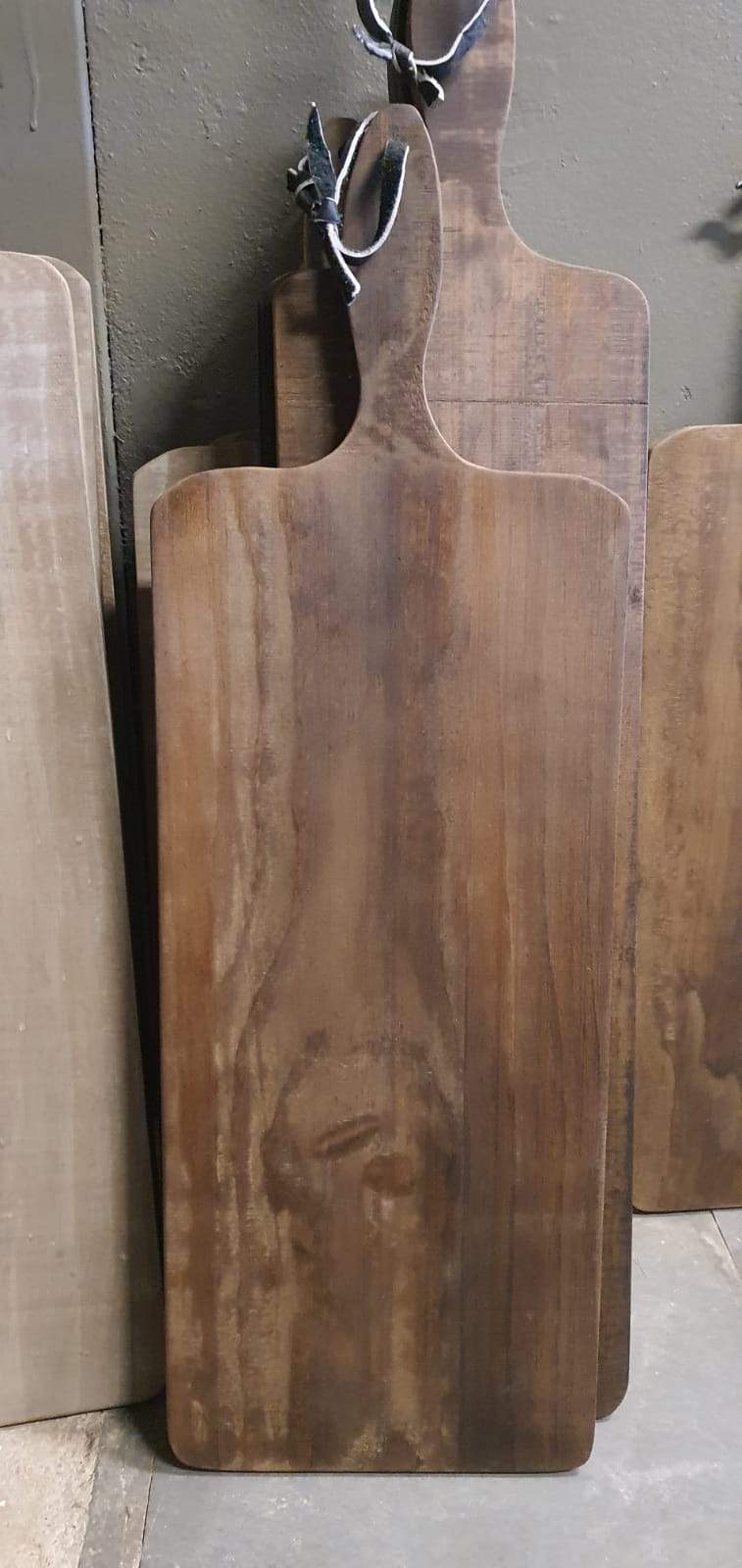 Tabla rústica galpon patina café 75x25