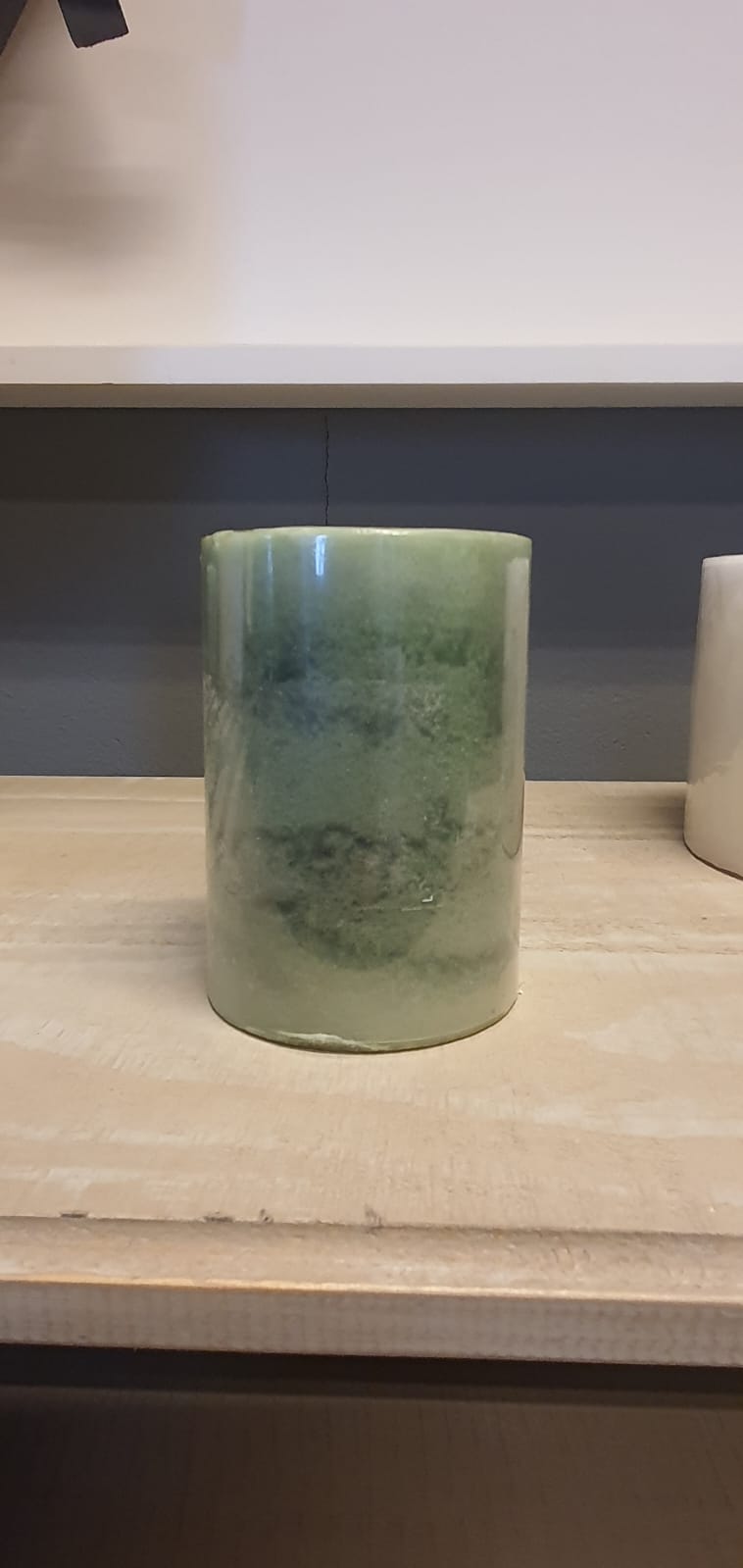 Vela pilar aromatica verde verbena 10 cm