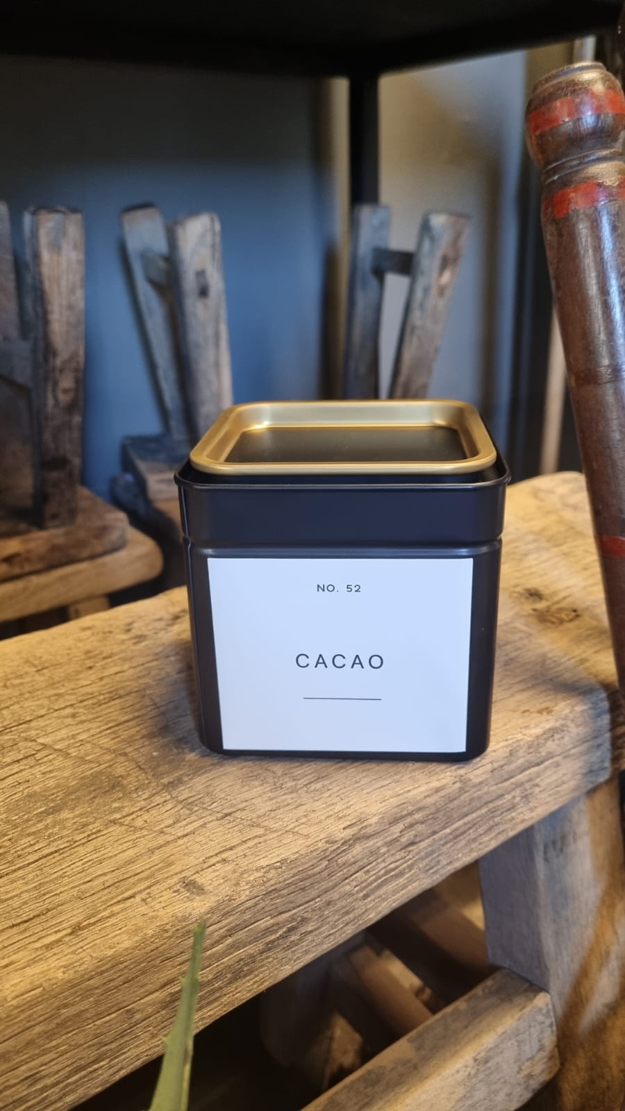 Lata negra 10 cm cacao