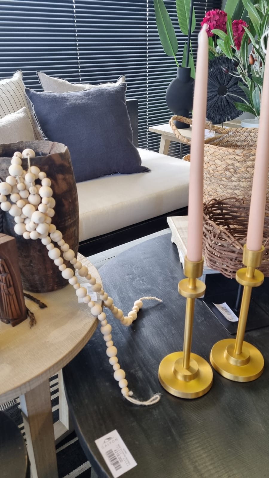 Candelabro simple 25 cm dorado