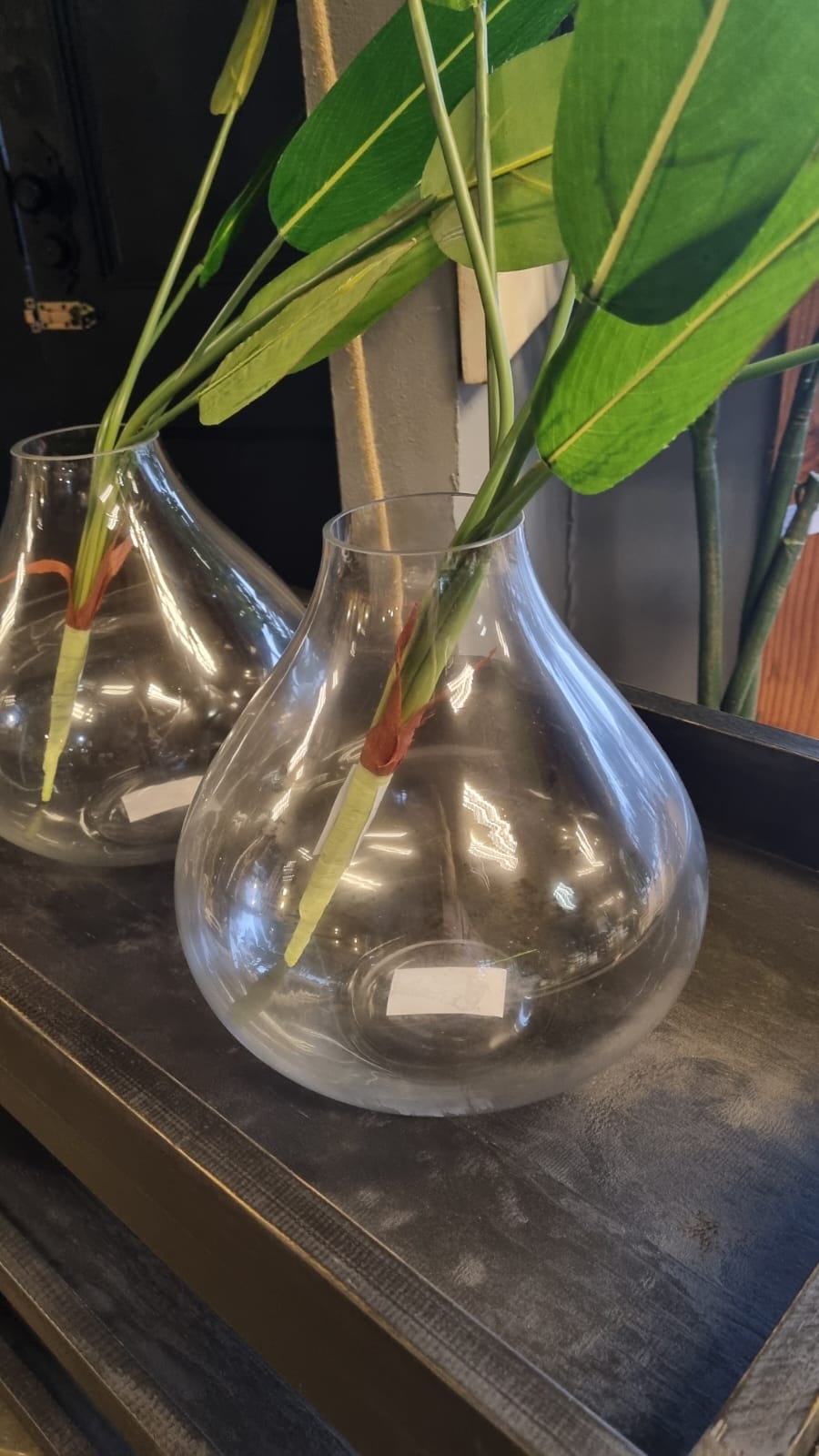 Florero vidrio diseño gota