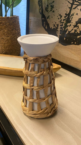 Candelabro ceramica - fibra 22 cm