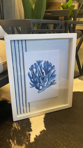 Cuadro lamina coral azul diseño 1