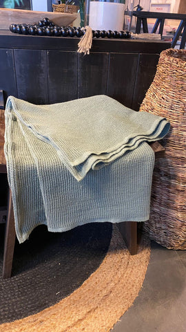 Manta verde wafle