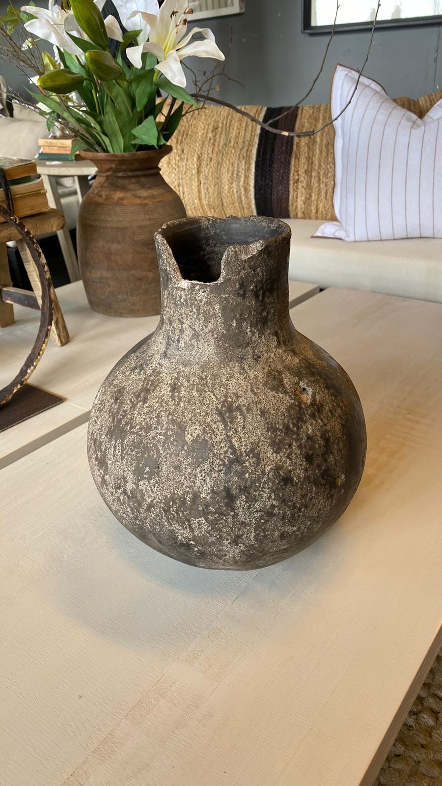 Vasija ceramica envejecida diseño 12
