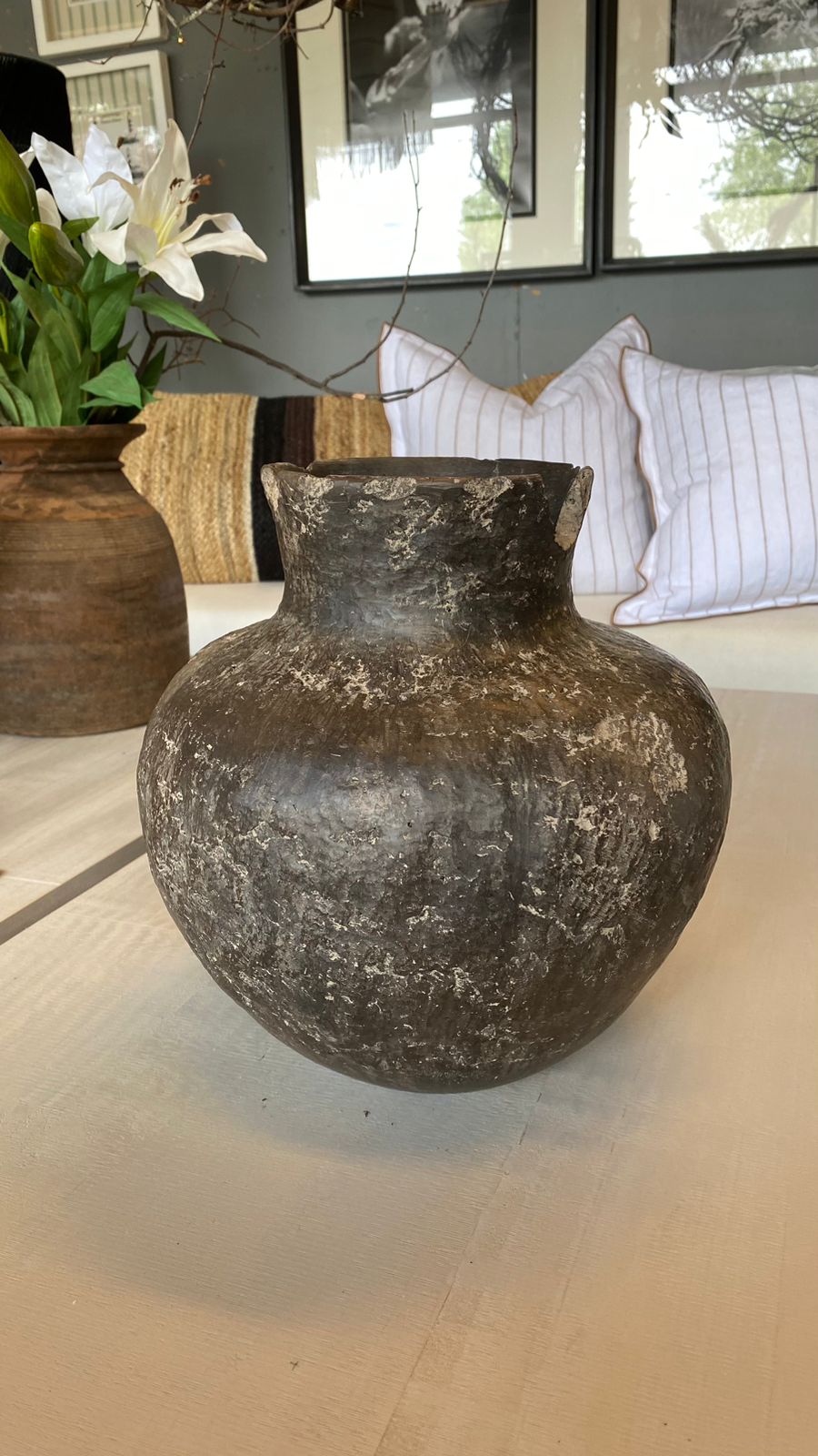Vasija ceramica envejecida diseño 16