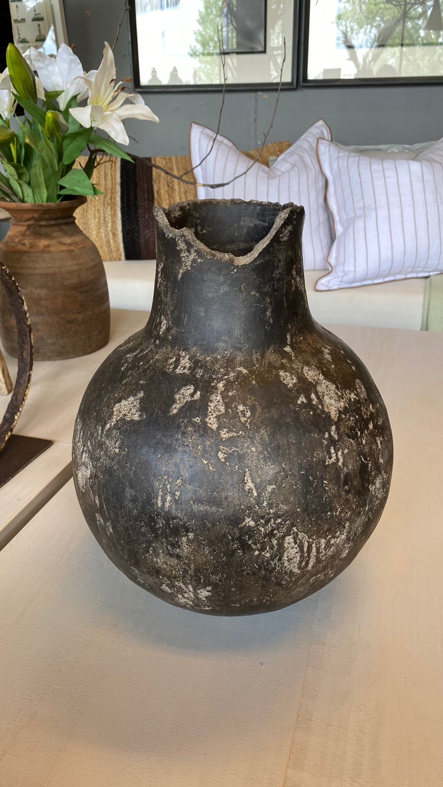 Vasija ceramica envejecida diseño 19