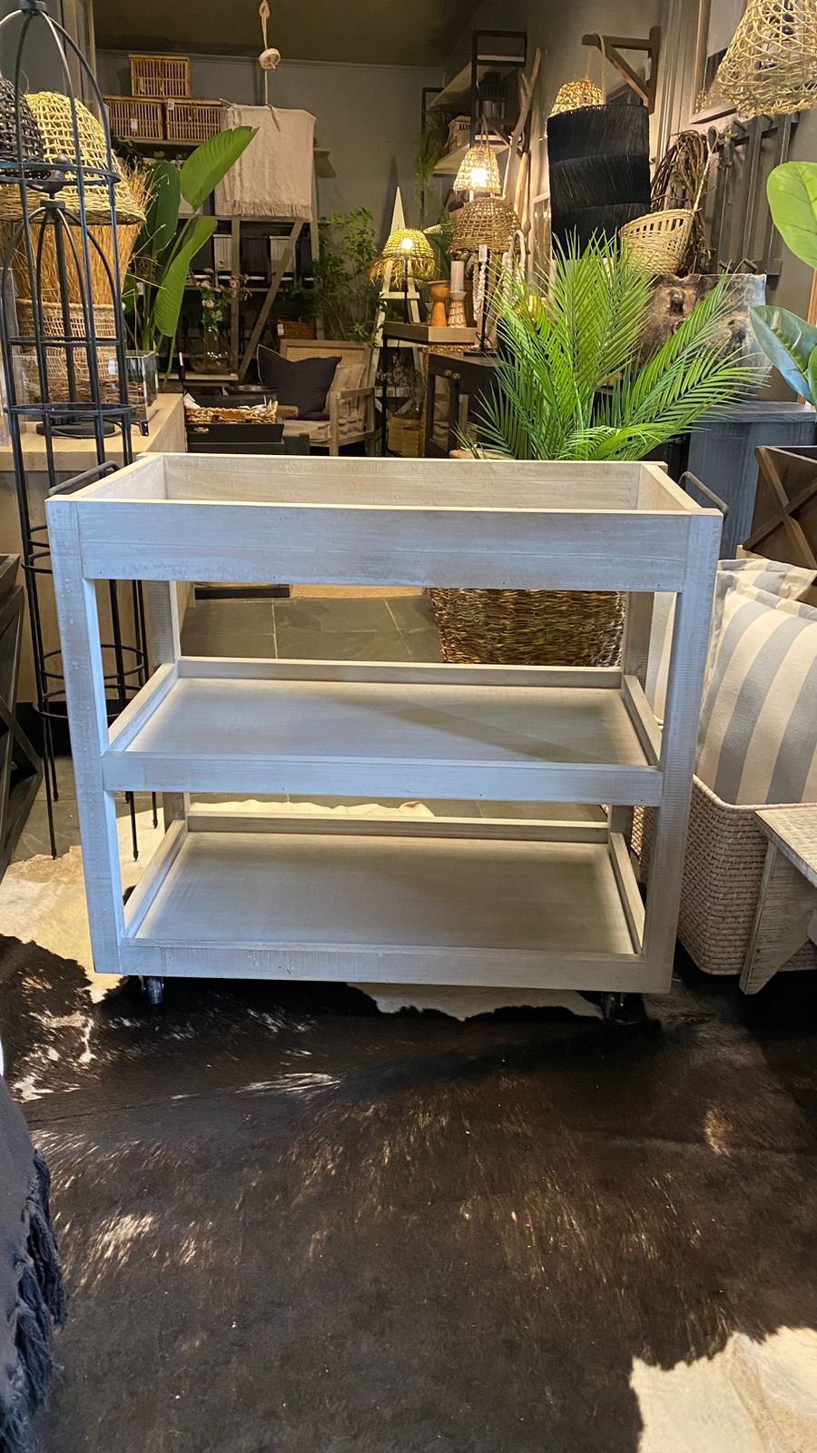 Carro bar grande 85x45x75 patina clara
