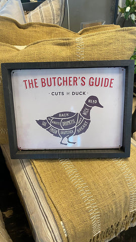 Cuadro the butchers guide duck 44x34