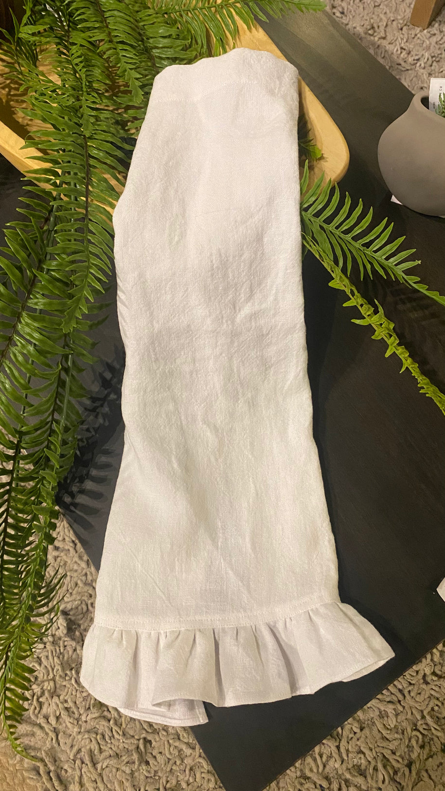 Paño lino vuelos blanco