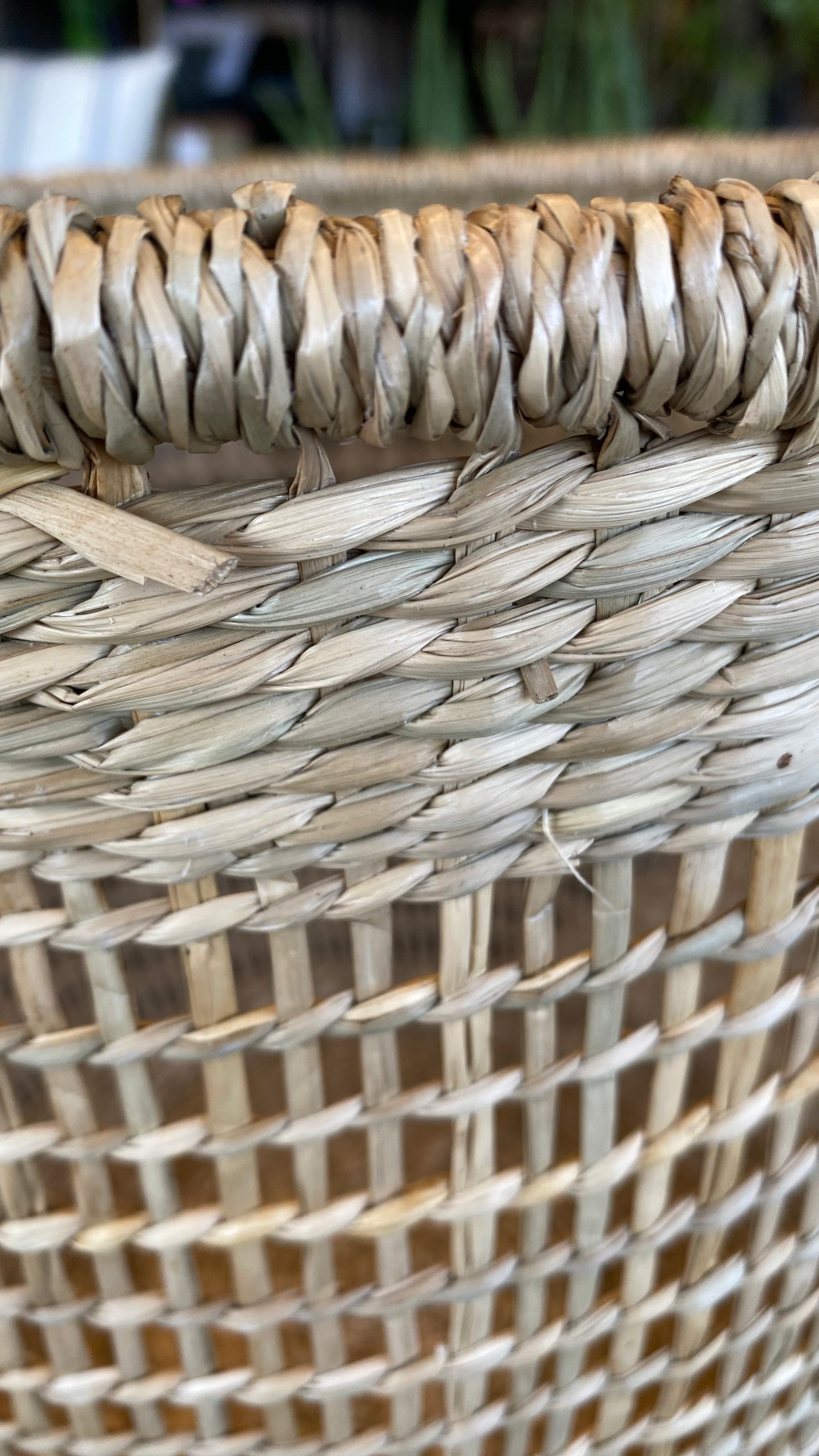Canasto malla fibra natural l